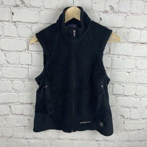 Vintage Patagonia Regulator Fleece Zip Up Vest Medium M Black Polartec